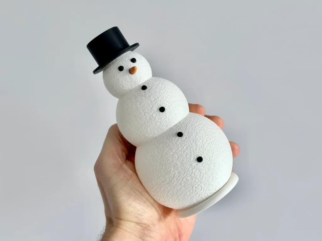 Снеговик «Снежная фактура» для LED-свечи
